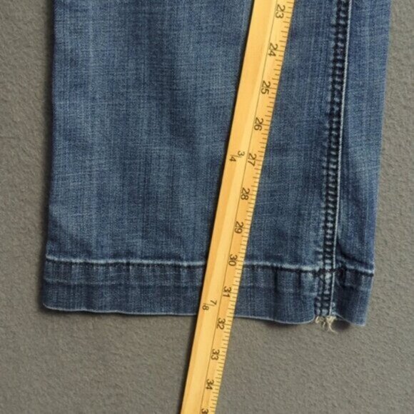 Ariat Jeans Women's 26R Blue Trouser Mid Rise Stretch Outseam Ella Wide Leg - Picture 8 of 13